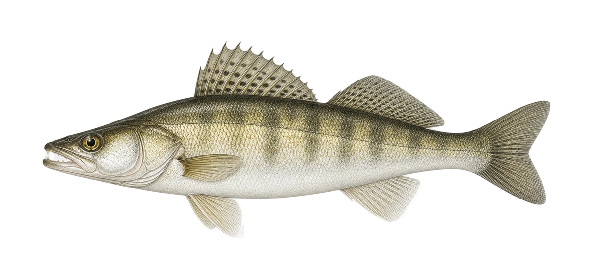 Illustration of a zander